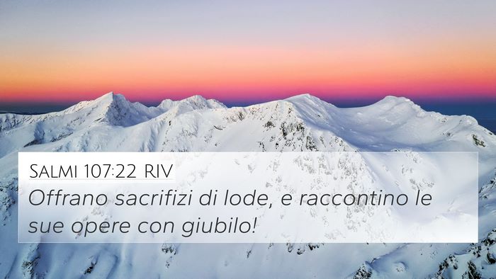Salmi 107:22 RIV Bible Verse Image