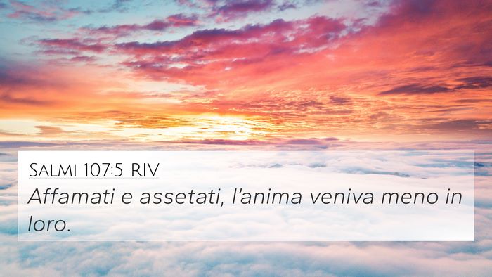 Salmi 107:5 RIV Bible Verse Image