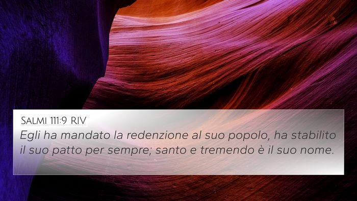 Salmi 111:9 RIV Bible Verse Image