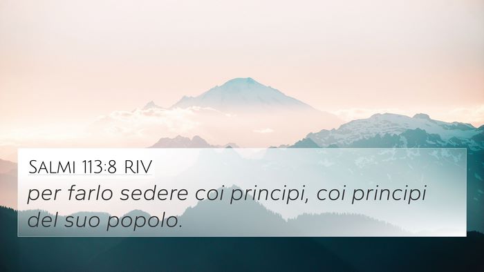 Salmi 113:8 RIV Bible Verse Image