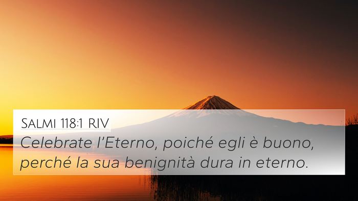 Salmi 118:1 RIV Bible Verse Image