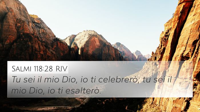 Salmi 118:28 RIV Bible Verse Image