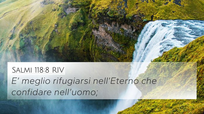 Salmi 118:8 RIV Bible Verse Image