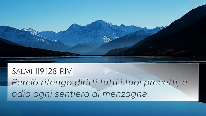 Salmi 119:128 RIV Bible Verse Image