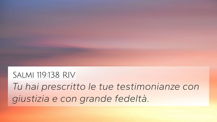 Salmi 119:138 RIV Bible Verse Image