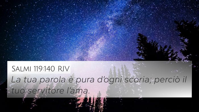 Salmi 119:140 RIV Bible Verse Image