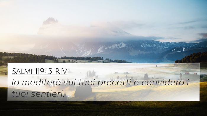 Salmi 119:15 RIV Bible Verse Image
