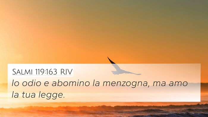 Salmi 119:163 RIV Bible Verse Image