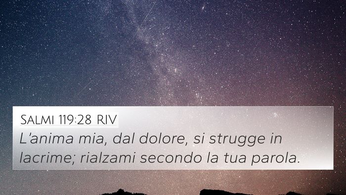 Salmi 119:28 RIV Bible Verse Image