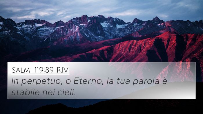 Salmi 119:89 RIV Bible Verse Image
