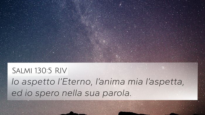 Salmi 130:5 RIV Bible Verse Image