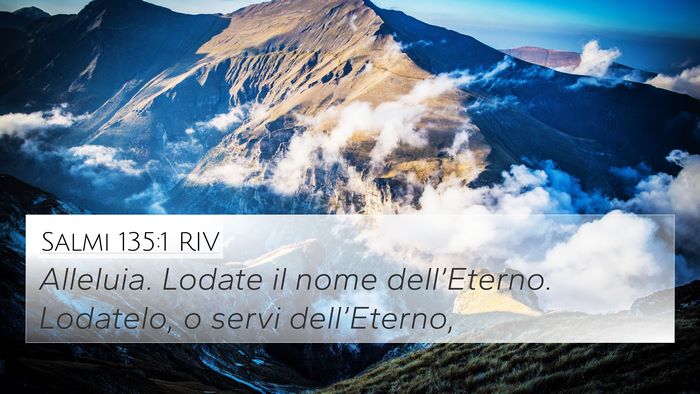 Salmi 135:1 RIV Bible Verse Image