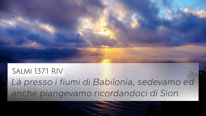 Salmi 137:1 RIV Bible Verse Image
