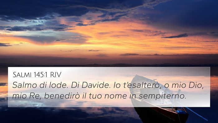 Salmi 145:1 RIV Bible Verse Image
