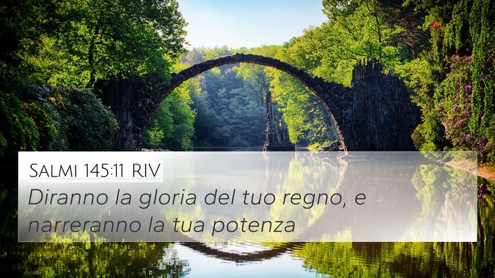 Salmi 145:11 RIV Bible Verse Image