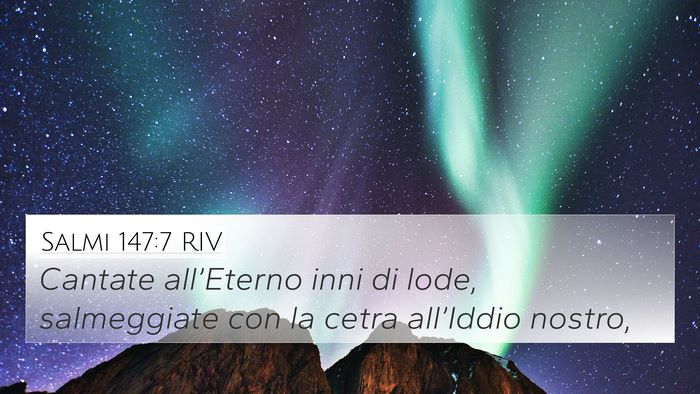 Salmi 147:7 RIV Bible Verse Image