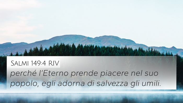 Salmi 149:4 RIV Bible Verse Image