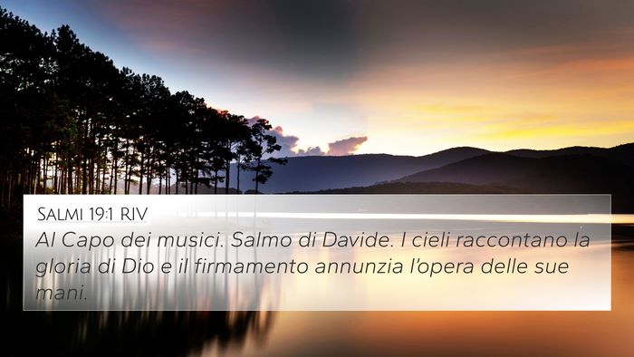 Salmi 19:1 RIV Bible Verse Image