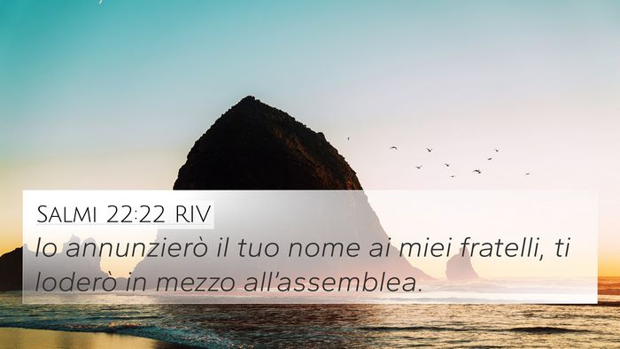 Salmi 22:22 RIV Bible Verse Image