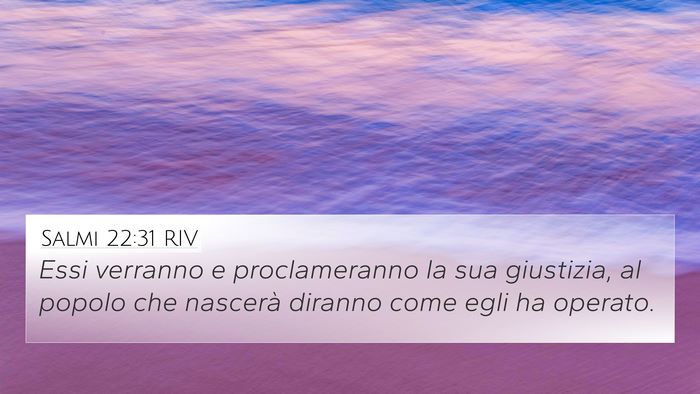 Salmi 22:31 RIV Bible Verse Image