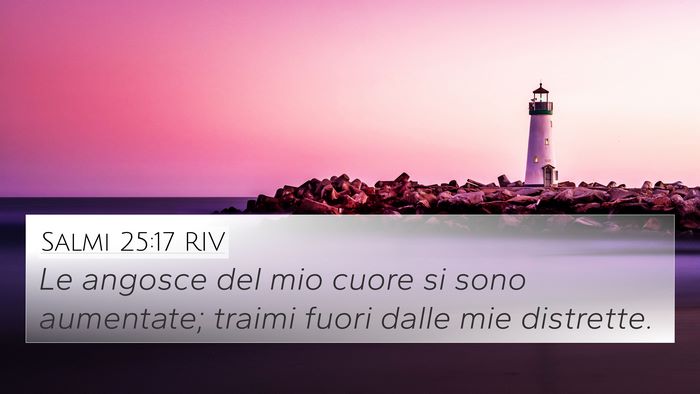 Salmi 25:17 RIV 4K Wallpaper - Le angosce del mio cuore si sono aumentate; - 4K Wallpaper Bible Verse