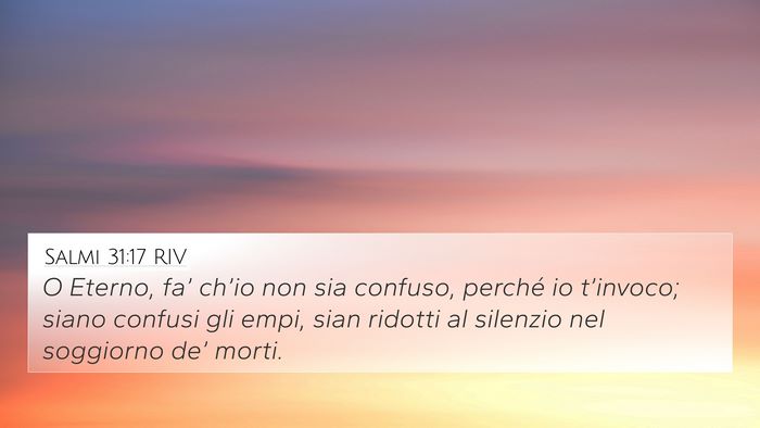 Salmi 31:17 RIV Bible Verse Image