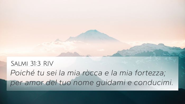 Salmi 31:3 RIV Bible Verse Image