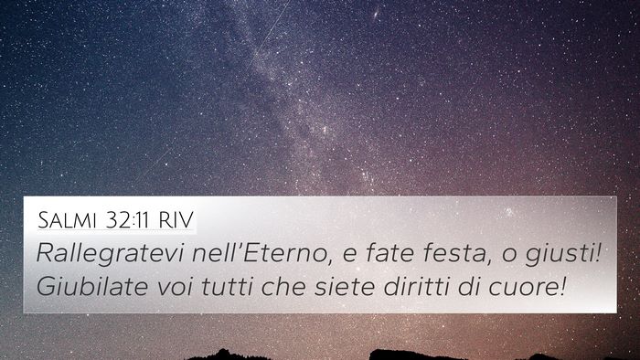 Salmi 32:11 RIV Bible Verse Image
