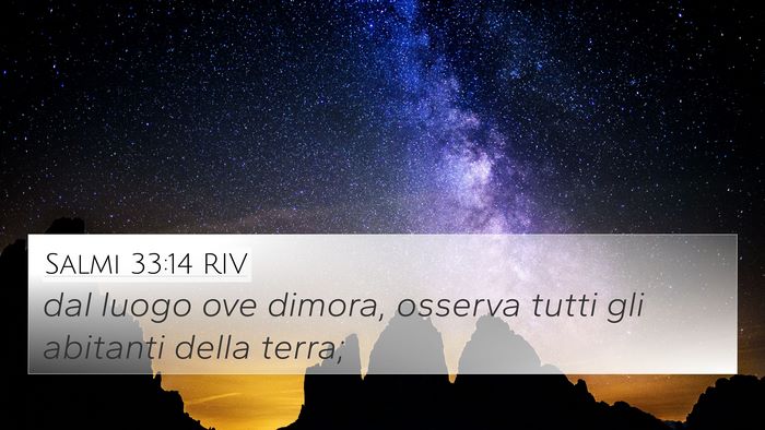 Salmi 33:14 RIV Bible Verse Image