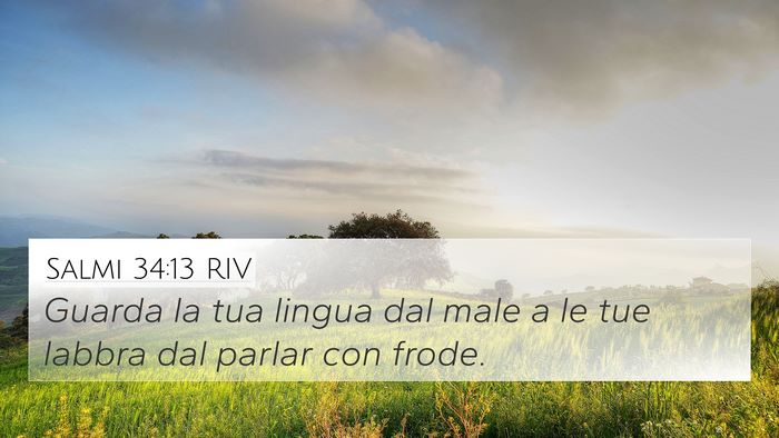 Salmi 34:13 RIV Bible Verse Image