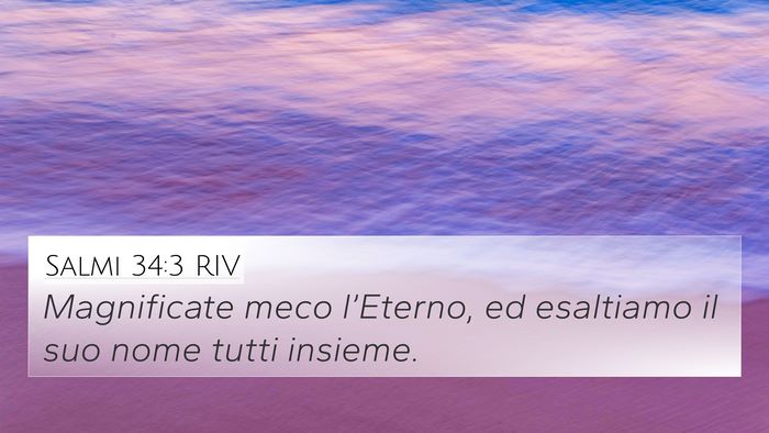 Salmi 34:3 RIV Bible Verse Image