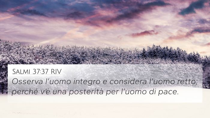 Salmi 37:37 RIV Bible Verse Image