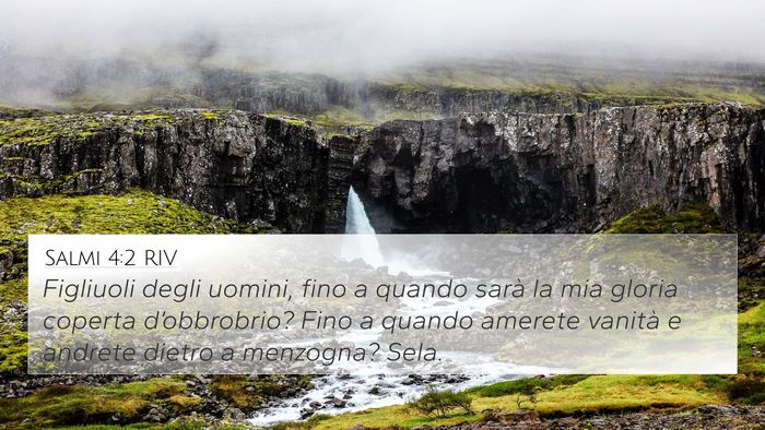 Salmi 4:2 RIV Bible Verse Image