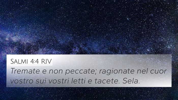 Salmi 4:4 RIV Bible Verse Image