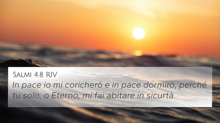 Salmi 4:8 RIV Bible Verse Image