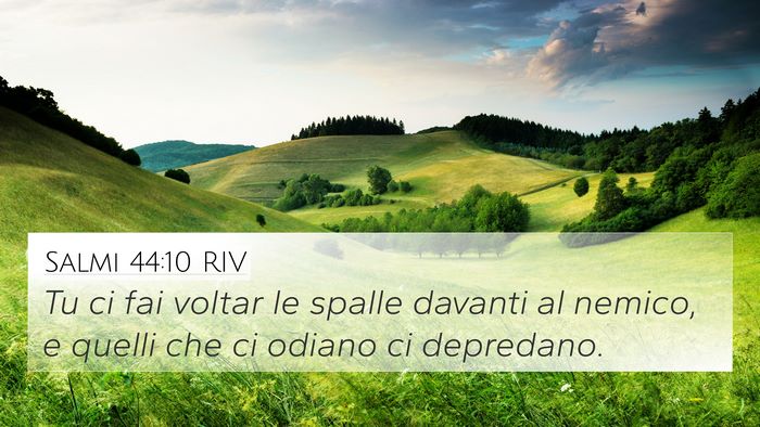 Salmi 44:10 RIV Bible Verse Image