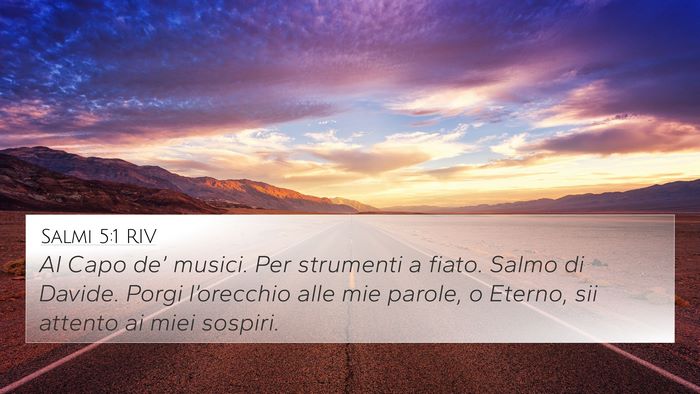 Salmi 5:1 RIV Bible Verse Image