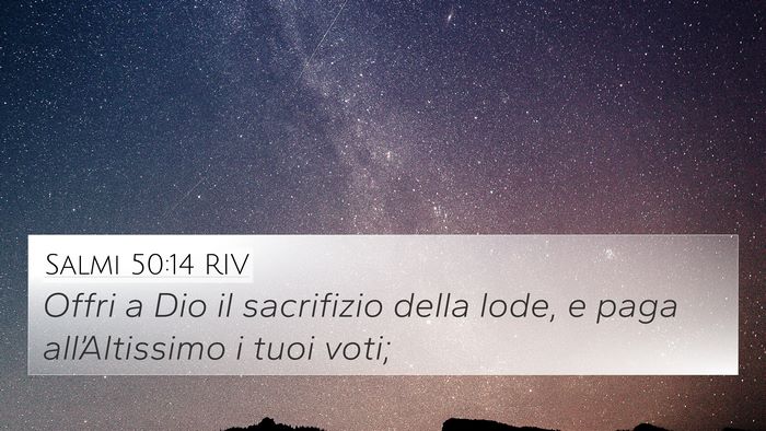Salmi 50:14 RIV Bible Verse Image