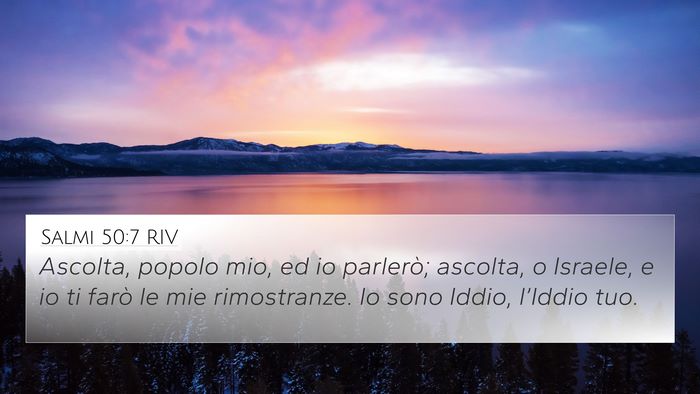 Salmi 50:7 RIV Bible Verse Image