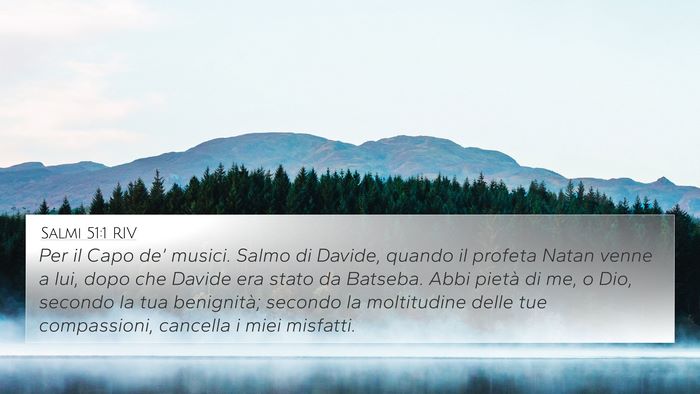 Salmi 51:1 RIV 4K Wallpaper - Per il Capo de’ musici. Salmo di Davide, quando - 4K Wallpaper Bible Verse