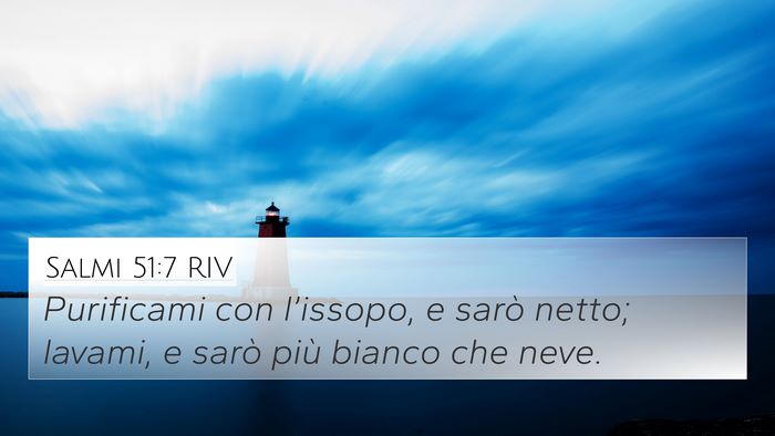 Salmi 51:7 RIV Bible Verse Image