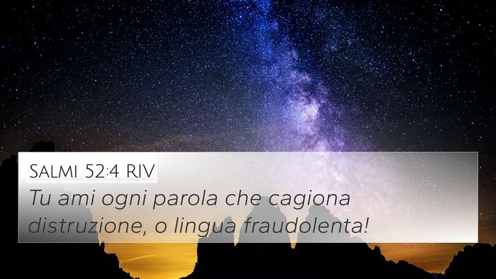 Salmi 52:4 RIV Bible Verse Image