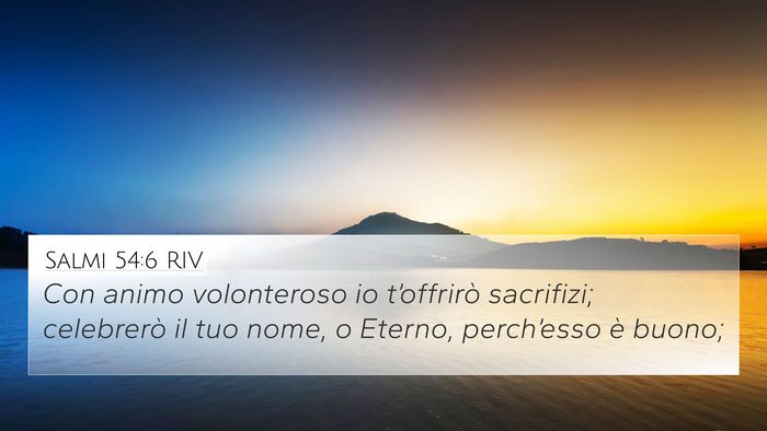 Salmi 54:6 RIV Bible Verse Image