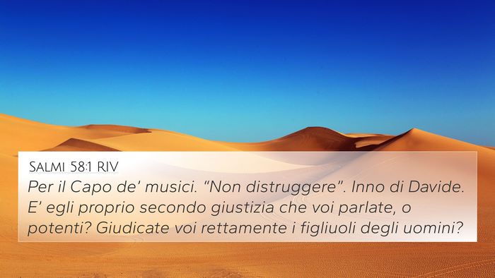 Salmi 58:1 RIV Bible Verse Image