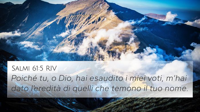 Salmi 61:5 RIV Bible Verse Image