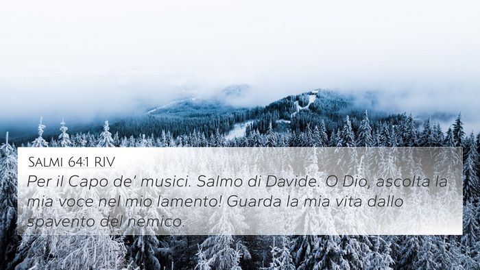 Salmi 64:1 RIV Bible Verse Image