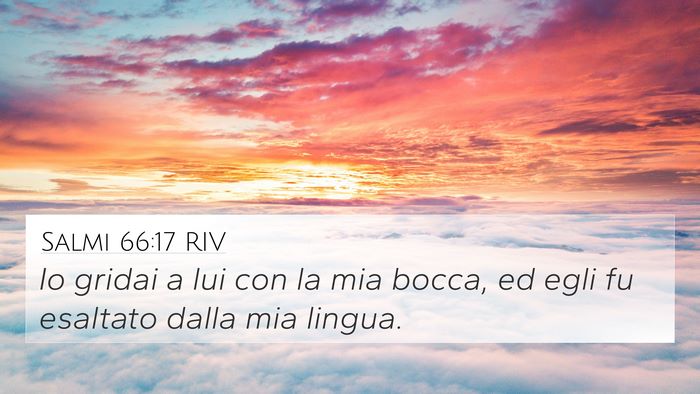Salmi 66:17 RIV Bible Verse Image