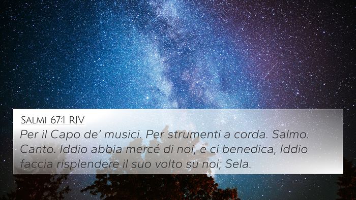 Salmi 67:1 RIV 4K Wallpaper - Per il Capo de’ musici. Per strumenti a corda. - 4K Wallpaper Bible Verse