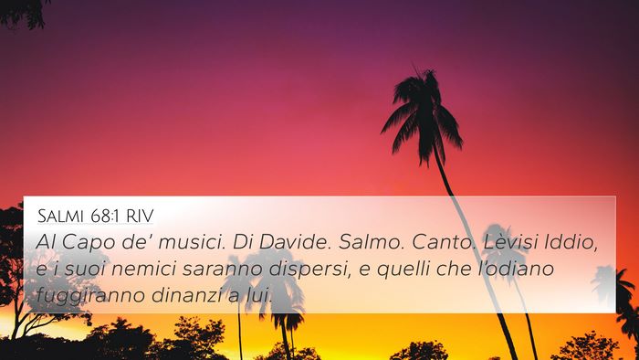 Salmi 68:1 RIV 4K Wallpaper - Al Capo de’ musici. Di Davide. Salmo. Canto. - 4K Wallpaper Bible Verse