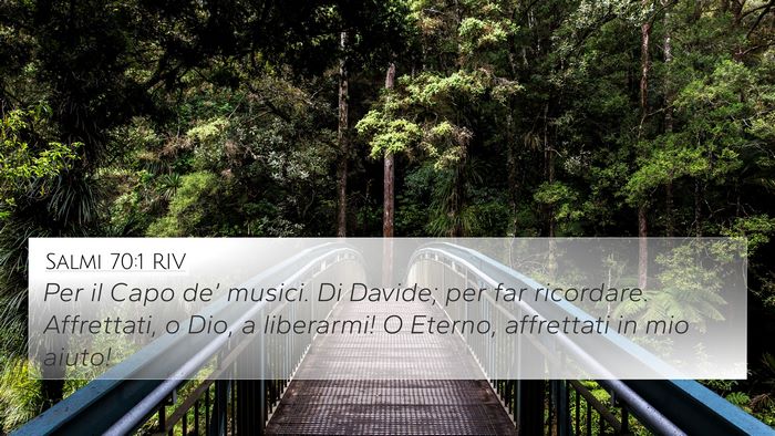 Salmi 70:1 RIV 4K Wallpaper - Per il Capo de’ musici. Di Davide; per far - 4K Wallpaper Bible Verse